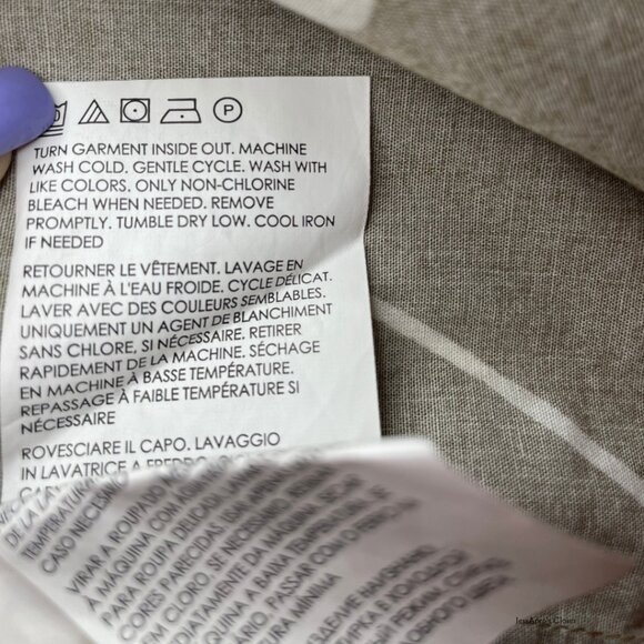 Club Monaco Men's Short Sleeve Floral Wave Button Down Shirt, 100% Cotton - Picture 6 of 7